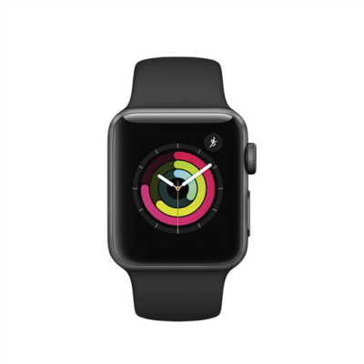 Apple Watch Series 3 GPS, 38mm Space Grey Aluminium Case with Black Sport Band
