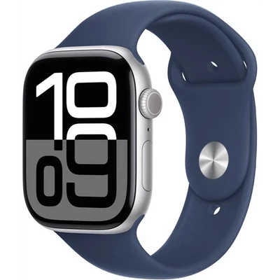 Apple Watch S10 GPS 42mm Silver Alu Case with Denim Sport Band - S/M