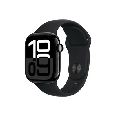 Apple Watch S10 GPS 42mm Jet Black Alu Case with Black Sport Band - M/L