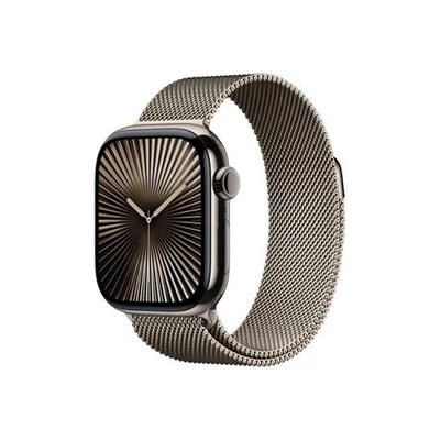 Apple Watch S10 Cellular 42mm Natural Titanium Case with Natural Milanese Loop