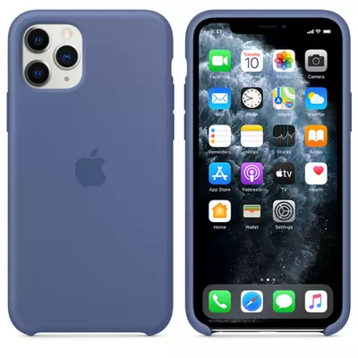iPhone 11 Pro Silicone Case - Linen Blue