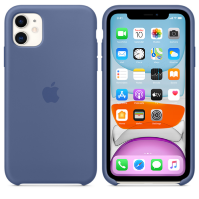 iPhone 11 Silicone Case - Linen Blue