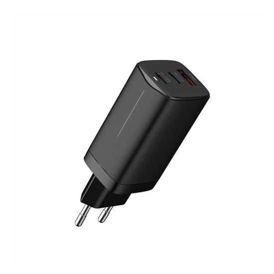 WIWU 2xUSB-C, USB-A 65W töltőadapter Fekete