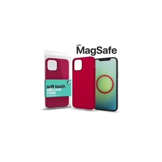 XPRO™ MagSafe rögzítésű Soft Touch Szilikon tok Apple iPhone 15 Pro készülékhez - piros