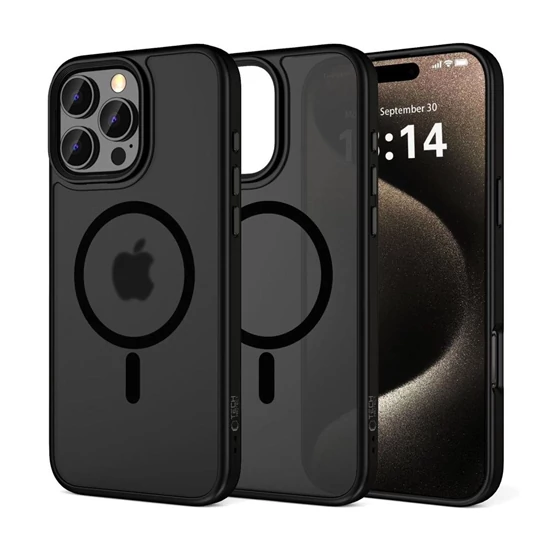 Tech-Protect MAGMAT Magsafe matte black tok - iPhone 16 Pro