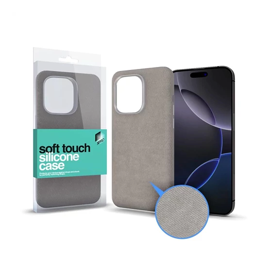 XPRO™ Soft Velvet Magsafe tok Apple iPhone 15 készülékhez - Szürke