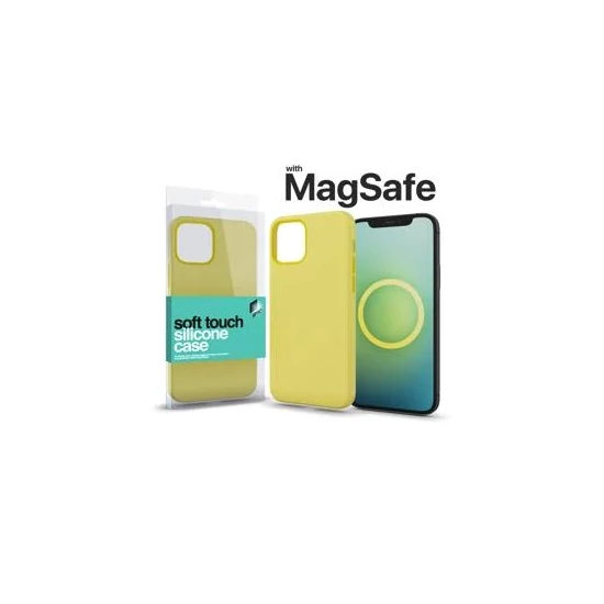 XPRO™ MagSafe rögzítésű Soft Touch Szilikon tok Apple iPhone 16 Pro készülékhez - sárga