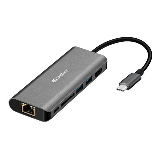 Sandberg USB-C Dock HDMI LAN SD USB,61W