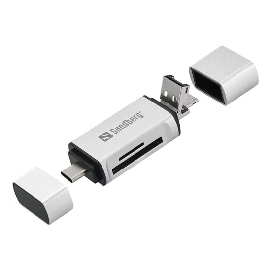 Sandberg Card Reader USB-C+USB+MicroUSB