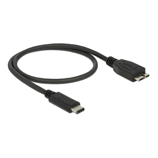 Delock 83676 SuperSpeed USB kábel (USB 3.1, Gen 2) USB Type-C dugó - USB Micro-B típusú dugó 0.5m