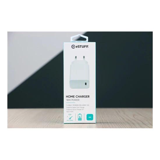 eStuff Home charger USB-C PD 3A 18W