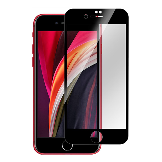 5D Apple iPhone SE (2020) 1 pcs Black Full Cover, Full Glue
