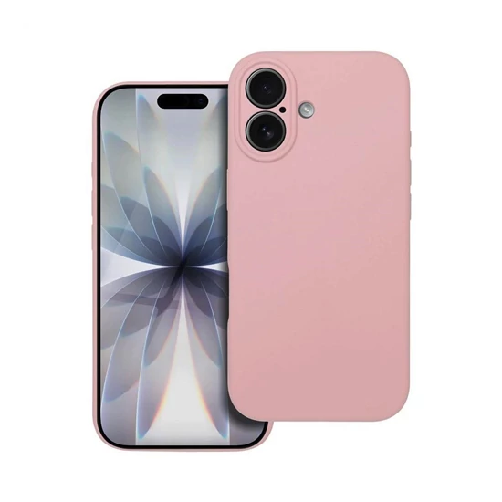 iPhone 17 szilikon tok, púderrózsaszín