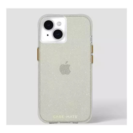 Case Mate Sheer Crystal case, champagne gold - iPhone 15