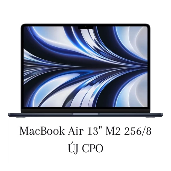 CPO MacBook Air 13” M2 256/8 Éjfekete