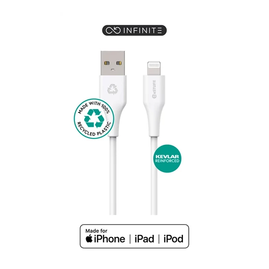 INFINITE USB-A to Lightning , Cable MFI 1m White