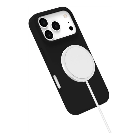 eSTUFF iPhone 17 Pro INFINITE ROME Magnetic Silicone Cover - Black