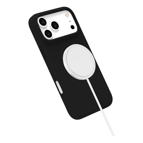 eSTUFF iPhone 17 Pro Max INFINITE ROME Magnetic Silicone Cover - Black