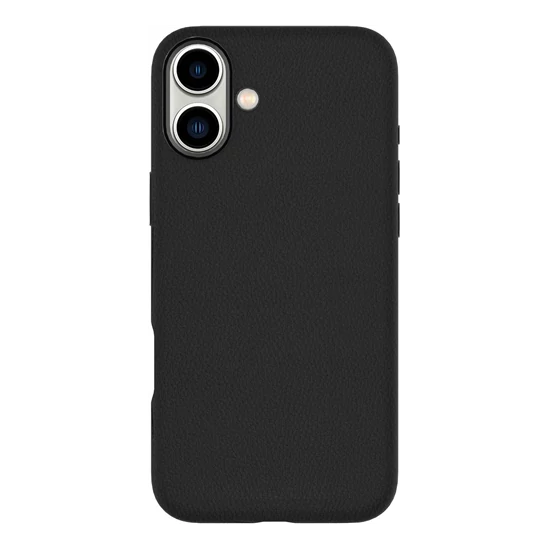 eSTUFF INFINITE Venice fekete bőr tok iPhone 16