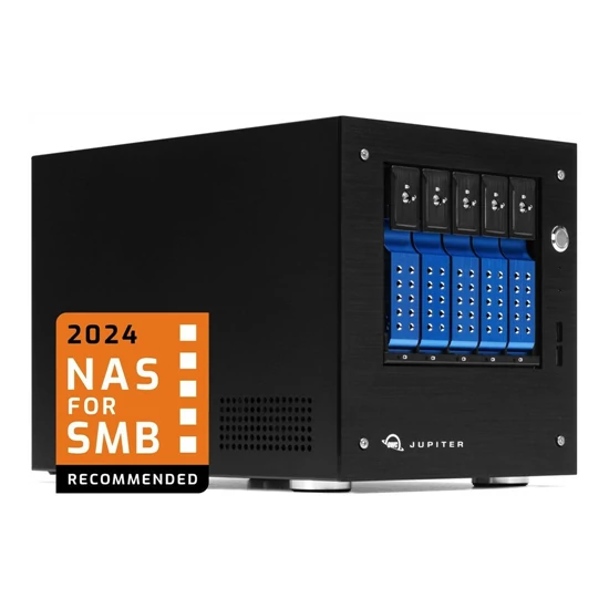 120TB Jupiter Mini High-Performance 10GbE Desktop NAS with Industry Leading Reliability, 5 Bay, 2x 10GB + 2x 1GB Ethernet ports