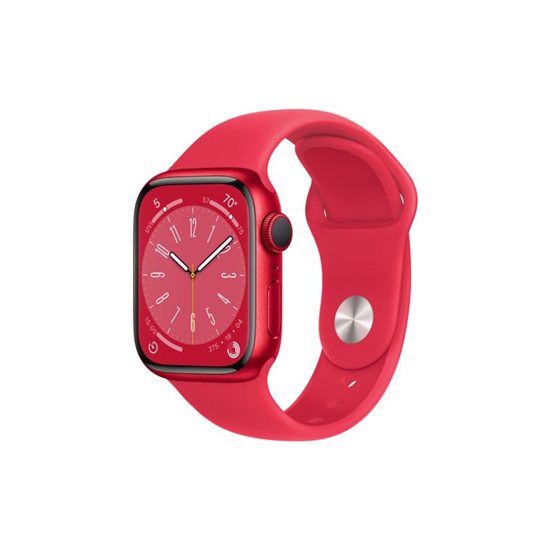 Apple Watch Series 8 GPS – 41 mm-es (PRODUCT)RED alumíniumtok, (PRODUCT)RED sportszíj