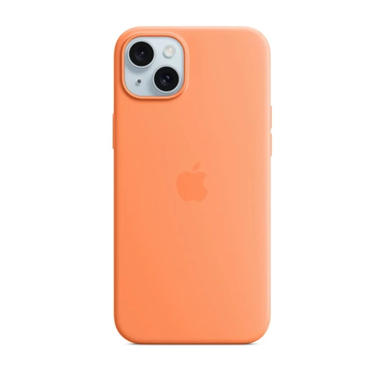 iPhone 15 Silicon Case with Magsafe - Orange Sorbet
