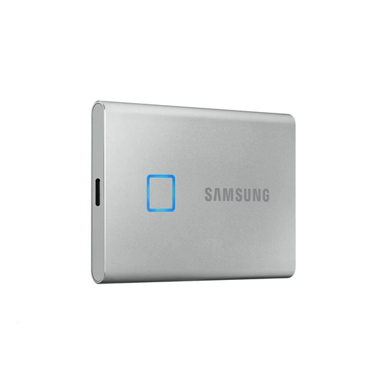 1TB Samsung T7 Touch külső SSD meghajtó ezüst