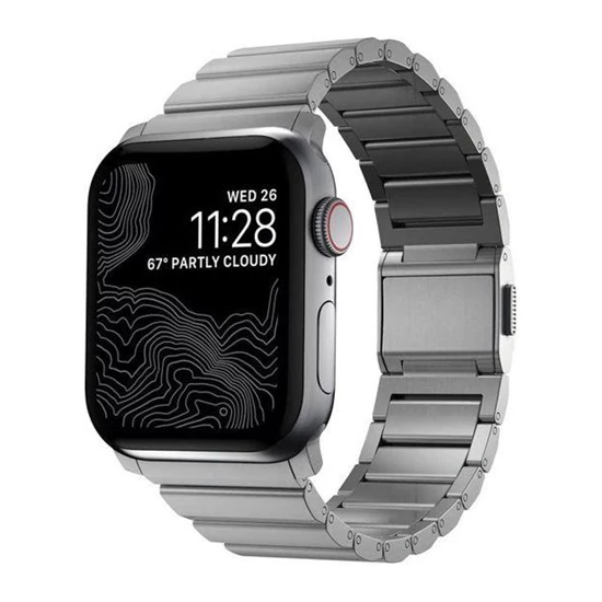 Nomad Titanium Band, silver - Apple Watch Ultra (49mm) 8/7 (45mm)/6/SE/5/4 (44mm)/3/2/1 (42mm)