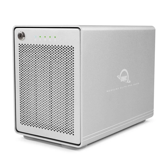 64TB OWC Mercury Elite Pro Quad RAID 4 Bay solution with USB 3.1 Gen 2, with Softraid for OWC, RAID 0/1/4/5/1+0