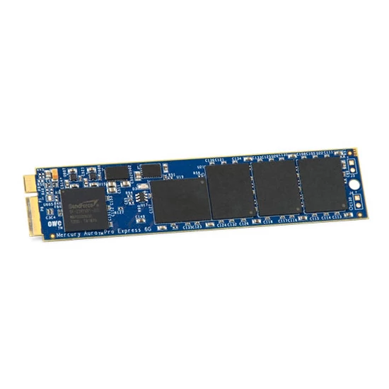 500GB OWC Aura Pro 6Gb/s SSD for MB Air (2012). High performance internal flash storage featuring lower power
