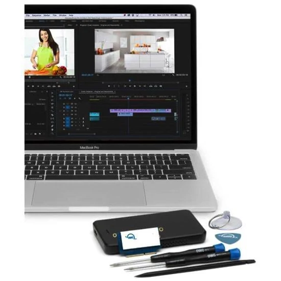1.0TB (960GB  after OP) Aura Pro NT for 2016-2017 TB3 non-Touchbar MBP Enduser Retail Kit : Drive and Installation ToolKit + 1TB Transfer HD