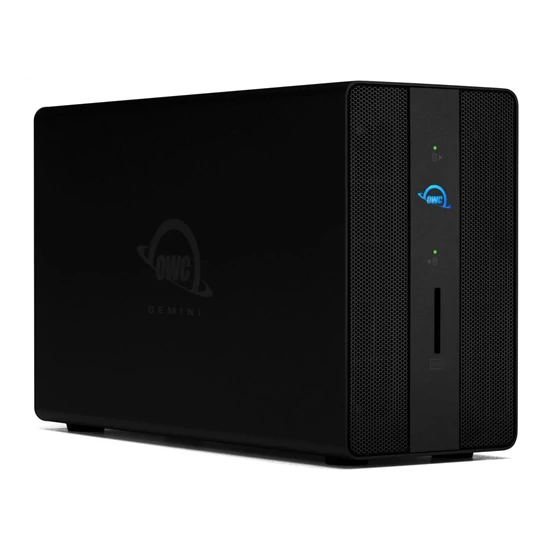 12TB 7200RPM (6TB x 2) Dual drive Thunderbolt 3 Hardware RAID Storage and Docking Enclosure with 3.5-inch SATA HDD