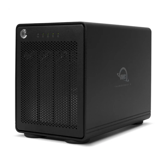 0TB OWC ThunderBay 4 RAID Ready 4-Bay External Storage Enclosure with 2 x TB3 Ports. with Softraid for OWC, RAID 0/1/4/5/1+0