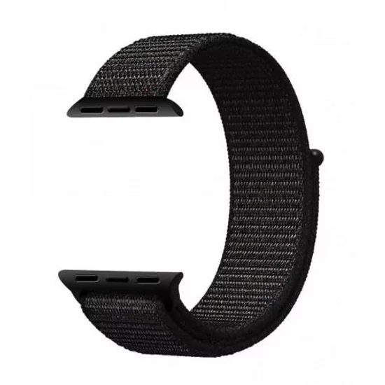 Apple Watch 38/40/41/42mm tépőzáras szíj - fekete