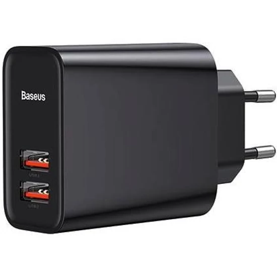 Baseus Speed PPS 2XUSB hálózati gyorstöltővég 30W fekete