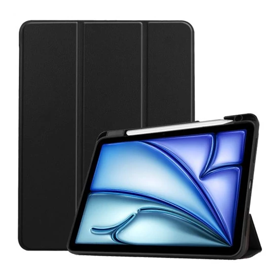 iPad Air 4/5/6/7 iPad Pro 11" tok - fekete pencil tartós
