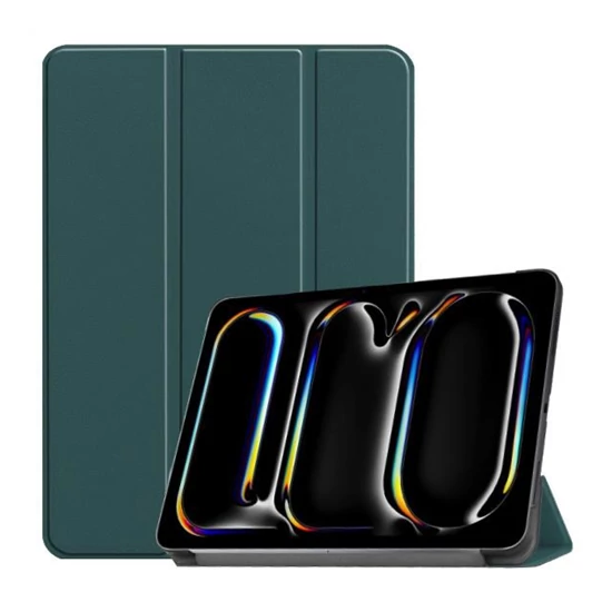 iPad Pro 7 11 hüvelykes 2024 tablet tok, sötétzöld