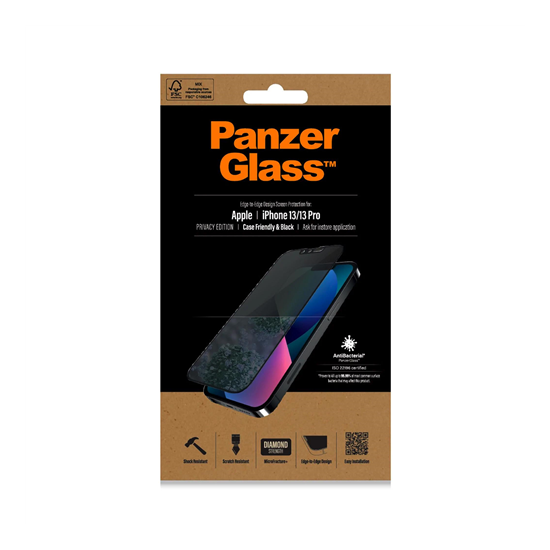 PanzerGlass™ Privacy Screen Protector Apple iPhone 13 | 13 Pro | Edge-to-Edge