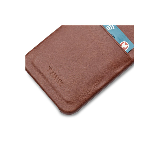 Trunk TR-BC1254-BRW iPhone 12 Mini Backcover Brown Leather Cover