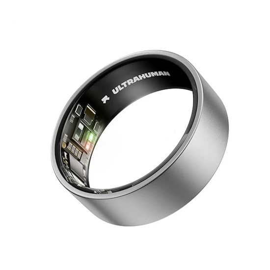 Ultrahuman Ring Air - Smart Ring, Charger, USB Cable / Size-06- Raw_Titanium