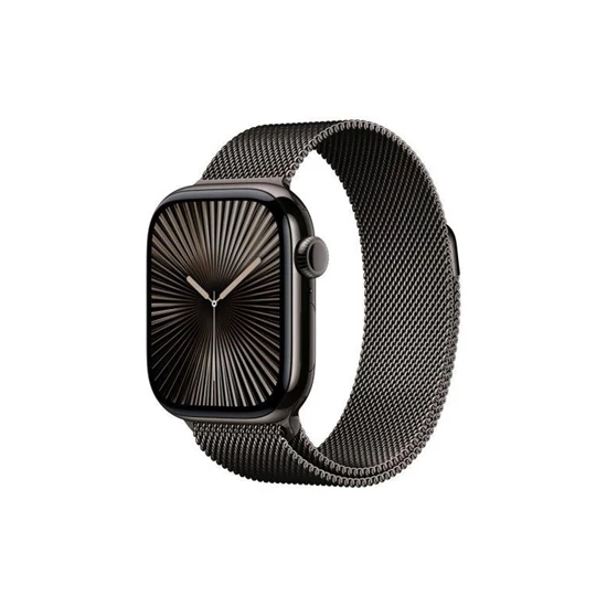 Apple Watch S10 Cellular 46mm Slate Titanium Case with Slate Milanese Loop - S/M