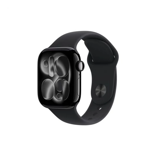Apple Watch S11 GPS 46mm Jet Black Aluminium Case with Black Sport Band - M/L