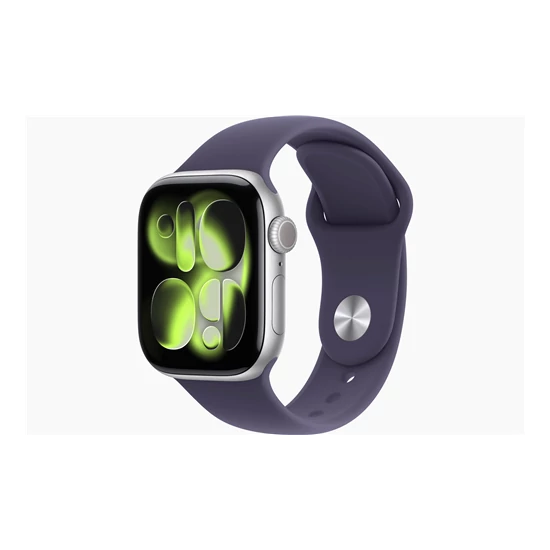 Apple Watch S11 GPS 46mm Silver Aluminium Case with Purple Fog Sport Band - S/M
