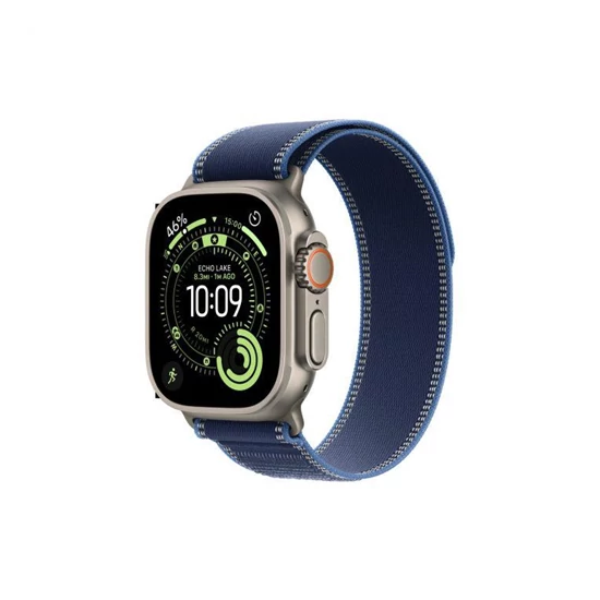Apple Watch Ultra 3 Cellular 49mm Natural Titanium Case with Blue/Bright Blue Trail Loop - M/L