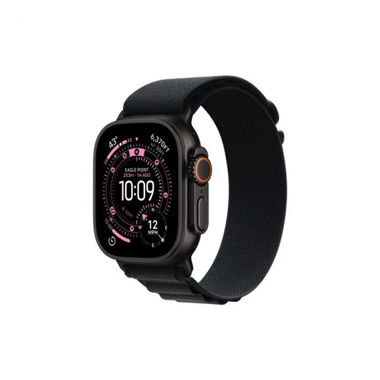 Apple Watch Ultra 3 Cellular 49mm Black Titanium Case with Black Alpine Loop - Small