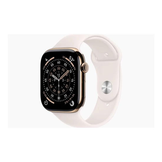 Apple Watch S11 Cellular 42mm Gold Titanium Case with Light Blush Sport Band - M/L