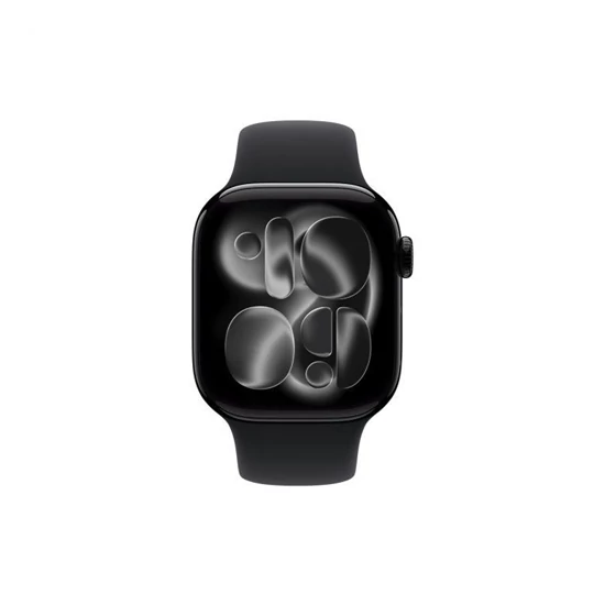 Apple Watch S11 Cellular 46mm Jet Black Aluminium Case with Black Sport Band - S/M