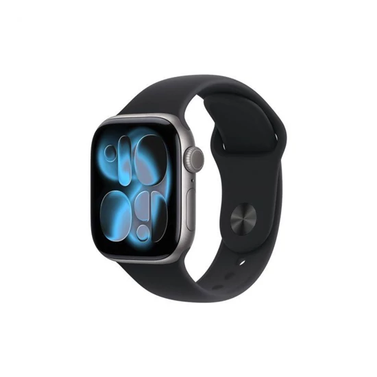 Apple Watch S11 Cellular 46mm Space Grey Aluminium Case with Black Sport Band - S/M