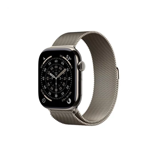 Apple Watch S11 Cellular 46mm Natural Titanium Case with Natural Milanese Loop - M/L