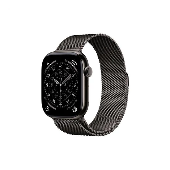 Apple Watch S11 Cellular 46mm Slate Titanium Case with Slate Milanese Loop - M/L